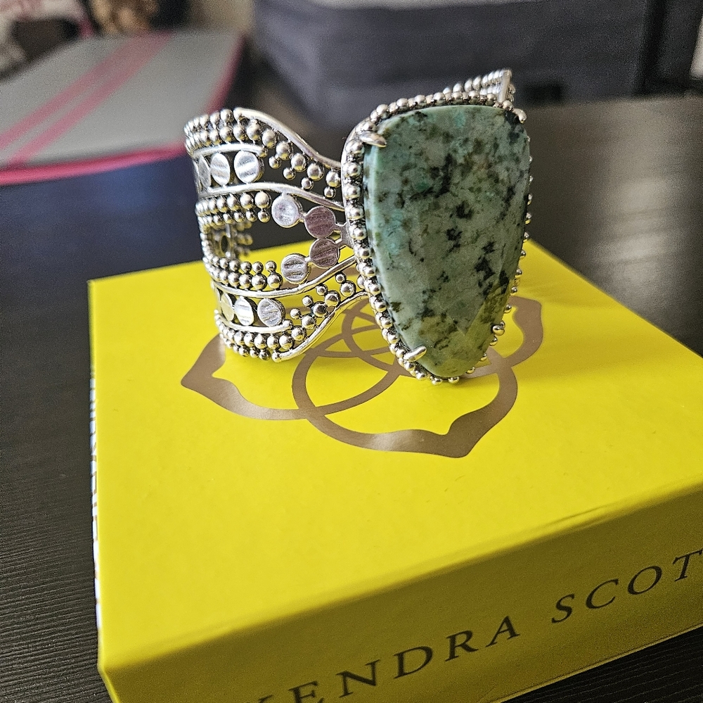 KENDRA SCOTT Abena African Turquoise bracelet in Vintage Silver